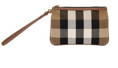 Wristlet Novacheck, &pound;195, Accessories, Beige/Black/Cream, Canvas, Front view